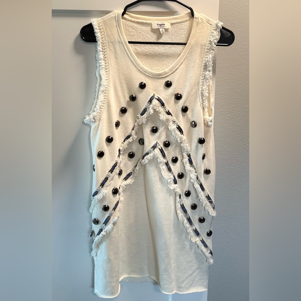 NWOT! HAYDEN LA Knit Cream Tank Dress. Size S